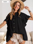 Summer Women's Fashion Stand Collar Ruffle Sleeve Casual Top