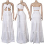 Women Summer Sexy Strapless Dress Set