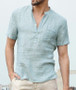 Men Casual Short Sleeve Solid Shirt