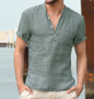 Men Casual Short Sleeve Solid Shirt