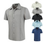 Men Casual Cuban Guayabera Short Sleeve Beach Shirt