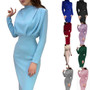 Women Fall Trendy Solid Long Sleeve Dress