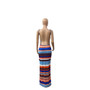 Women's Multi-Color Stripe Print Low Back Dress