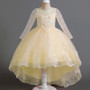 Girls Dress Long Sleeve Trailing Princess Dress