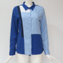 Women Casual Long Sleeve Color Block Shirt