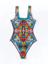 Women's Sexy Print Strap One-Piece Swimsuit