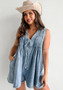 Women summer sleeveless loose jumpsuits