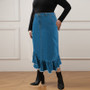 Plus Size Women's Denim Slim Long Skirt