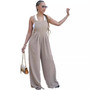 Women's Solid Color Women's Overalls Wide Leg Casual Jumpsuit