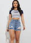 Summer Women Ripped High Waist Denim Shorts