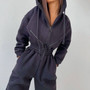 Sports Casual Women's Hooded Jumpsuit