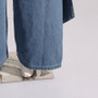 Women Spring Patchwork Bow Denim Wide Leg Pants