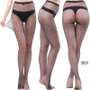 Women Vertical Stripe Hollow Lace Jacquard Basic Tights