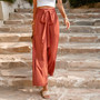 Casual Pants Women's Summer Loose Casual Wide Leg Solid Color Trousers