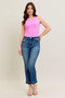 Judy Blue Full Size Hw Vintage Wash Release Hem Kick Flare Jeans Plus Size