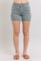 Judy Blue Full Size Hw Garment Dyed & Back Pkt Embroidery Shorts Plus Size