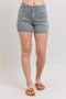 Judy Blue Full Size Hw Garment Dyed & Back Pkt Embroidery Shorts Plus Size