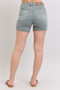 Judy Blue Full Size Hw Garment Dyed & Back Pkt Embroidery Shorts Plus Size