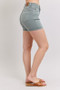Judy Blue Full Size Hw Garment Dyed & Back Pkt Embroidery Shorts Plus Size