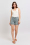 Judy Blue Full Size Hw Garment Dyed & Back Pkt Embroidery Shorts Plus Size