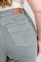 Judy Blue Full Size Hw Garment Dyed & Back Pkt Embroidery Shorts Plus Size