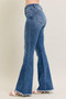 Judy Blue Full Size Mr Vintage Wash Flare Jeans W/ Destroy and Fray Hem Plus Size