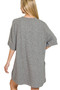 Zenana Soft Melange Hacci T-shirts Dress