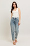 Judy Blue Full Size Hw Vintage Wash Double Roll Cuff Bf Jeans Plus Size