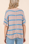 Mittoshop Striped Flounce Sleeve Knit Top