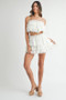 MABLE Ruffle Layered Crop Top and Mini Skirt Set