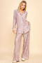 Davi & Dani Geo-pleated Elastic Waistband Pants