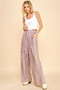 Davi & Dani Geo-pleated Elastic Waistband Pants