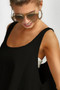 BiBi High and Low Flare Knit Tank Top