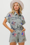 BiBi American Flag Washed Romper