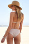 Davi & Dani Sparkly Glitter Wired Wrap Halter Tie Side Bikini Set