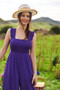 Davi & Dani Smocked Bodice Strap Ruffle Tie Belt Jumpsuit