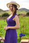 Davi & Dani Smocked Bodice Strap Ruffle Tie Belt Jumpsuit