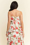 Davi & Dani Contrast Ring Lace Layered Ruffle Maxi Cami Dress