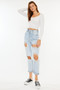 Kancan Open Pack Paperbag Mom Jeans