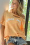 BiBi Washed Laser Cut Detail Cool Mom Print Thermal Top