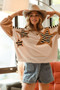 BiBi Star Patchwork Mixed Long Sleeve Top