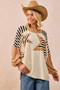BiBi Star Patchwork Mixed Long Sleeve Top