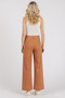 Mittoshop Twill Patch Pocket High Rise Wide Leg Pants