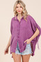 Mittoshop Mineral Wash Loose Fit Button Down Shirt