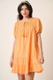 Mittoshop Tassel Tie Plaid Gauze Short Sleeve Mini Dress