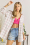 ADORA utton Down Plaid Shirt