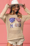 BiBi Sequin American Flag Sunglasses Knit