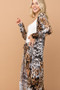 And The Why Animal Print Kimono and Shorts Set