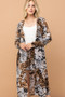 And The Why Animal Print Kimono and Shorts Set