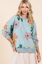 Mittoshop Mineral Wash Flower Print French Terry Sweatshirt
